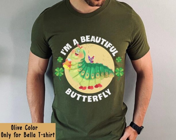 Caterpillar Heimlich A Bug's Life I'm A Beautiful Butterfly Shirt / Pixar Disney T-shirt / Walt Disney World Trip