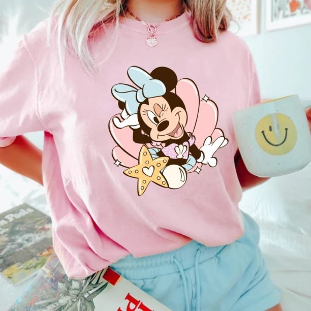 Disney Minnie The Little Mermaid Comfort Colors® Shirt, Princess Ariel, Hawaiian Shirt, Disneyworld Shirt