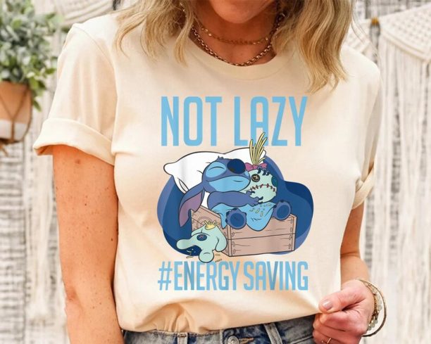 Cute Stitch Not Lady Energy Saving Shirt / Lilo & Stitch Day Jun 26th T-shirt / Walt Disney World Trip / Disneyland Outfits