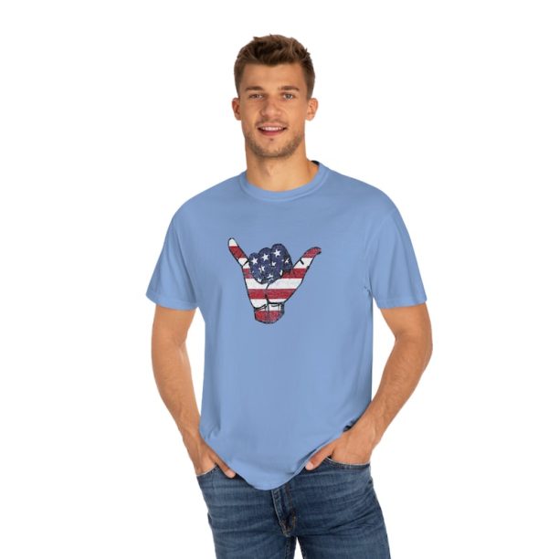 4th of July Shaka T-Shirt, 4th of July Shirt, Hang Loose Shirt, Hang Ten Shirt, American Flag Shirt, Shaka Symbol Shirt