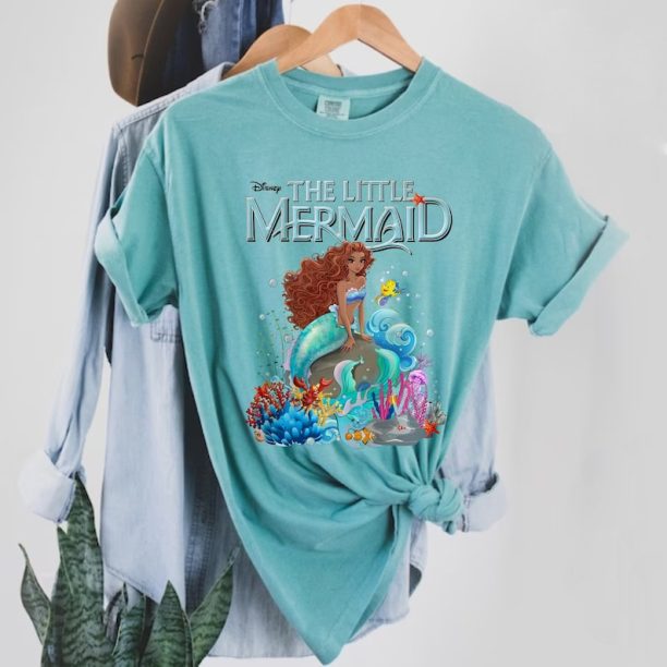 Disney The Little Mermaid Comfort Colors® Shirt, Black Ariel Princess Shirt, African American Ariel Shirt, Disneyworld Shirt