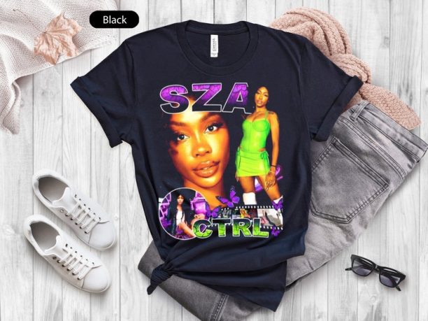 Vintage Sza 90S Shirt Camp Ctrl Rap Hip Hop Unisex Sweatshirt Sza Sos Sza Merch Unisex Softstyle Hoodie Sza Sos Full