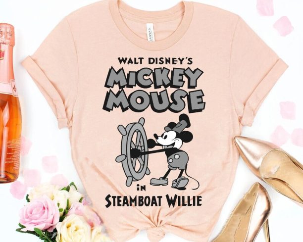 Mickey Mouse 1928 Co Steamboat Willie T-shirt / Vintage Mickey Shirt / Disney Birthday / Walt Disney World Tee