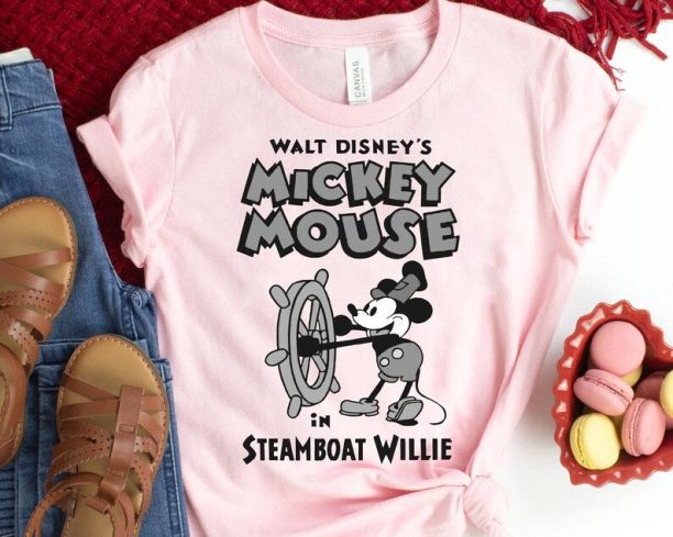 Mickey Mouse 1928 Co Steamboat Willie T-shirt / Vintage Mickey Shirt / Disney Birthday / Walt Disney World Tee