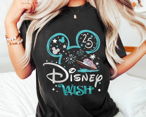 Mickey Disney Fantasy Dream Wonder Wish Magic Shirt / 25th Silver Anniversary At Sea / Disney Cruise Line / Family Matching