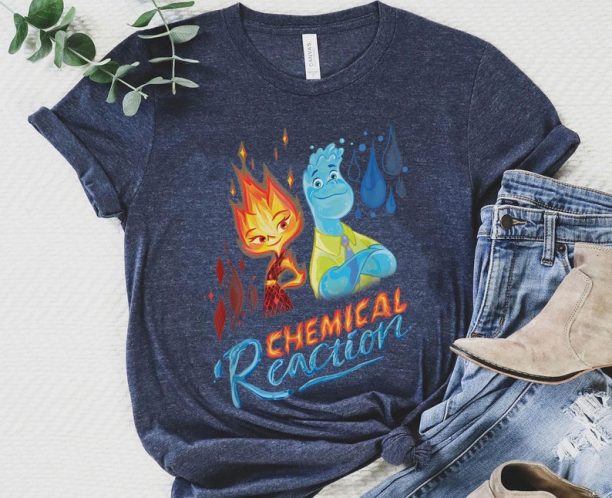 Elemental Ember and Wade Chemical Reaction Shirt / Pixar Disney Movie T-shirt / Magic Kingdom Park / Disneyland Trip