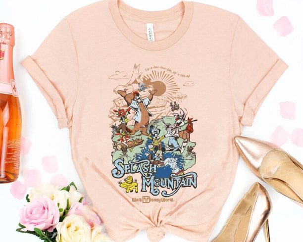 Bear Rabbit Mickey and Friends Zip-A-Dee-Doo-Dah Splash Mountain Shirt / One Last Splash Disney Tee / Walt Disney World