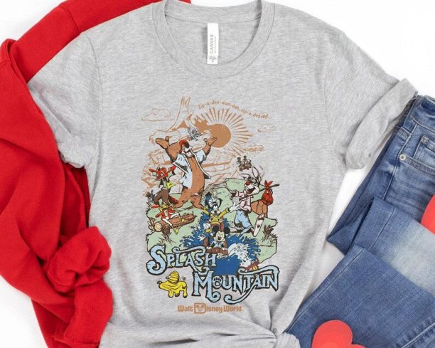 Bear Rabbit Mickey and Friends Zip-A-Dee-Doo-Dah Splash Mountain Shirt / One Last Splash Disney Tee / Walt Disney World