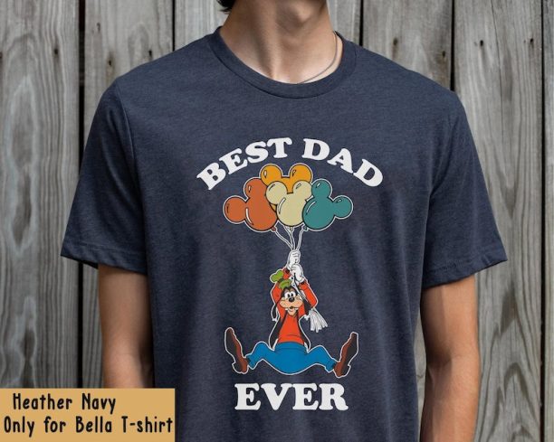 Disney Goofy Dad With Mickey Balloon Shirt / Retro Best Dad Ever T-shirt / Funny Disney Dad Tee / Father's Day Gift Ideas