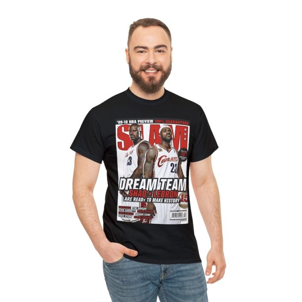 Shaquille O'Neal LeBron James Cleveland Cavaliers Slam Cover NBA Tee Shirt