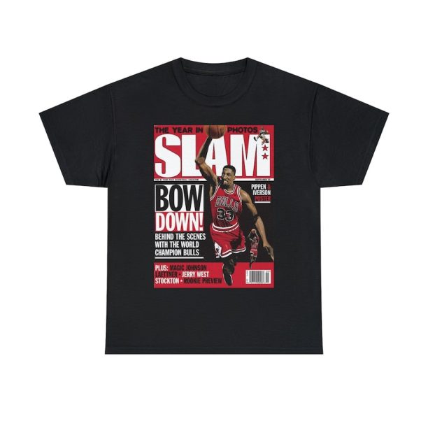 Scottie Pippen Chicago Bulls Slam Cover NBA Tee Shirt