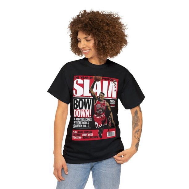 Scottie Pippen Chicago Bulls Slam Cover NBA Tee Shirt