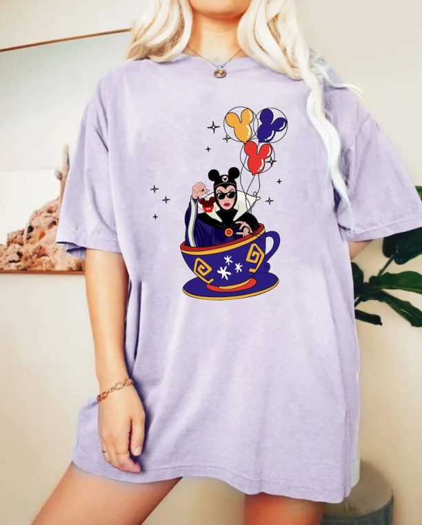 Hocus Pocus Teacup Balloon Comfort Colors® Shirt, Sanderson Sisters Shirt, Disney Witch Tee, Disney Scary Movie