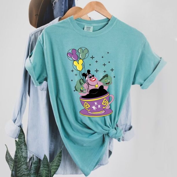 Hocus Pocus Teacup Balloon Comfort Colors® Shirt, Sanderson Sisters Shirt, Disney Witch Tee, Disney Scary Movie