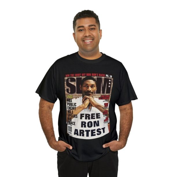 Ron Artest FREE NBA Slam Cover Tee Shirt