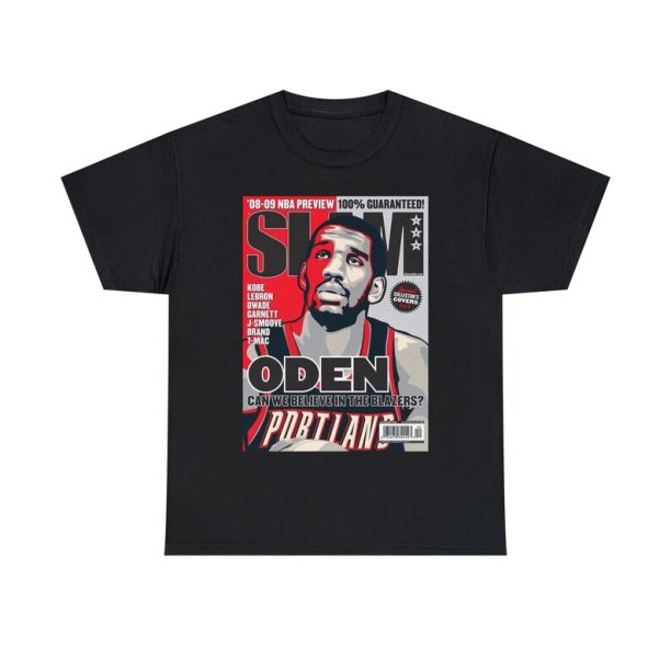 Greg Oden Portland Trailblazers NBA Slam Cover Tee Shirt