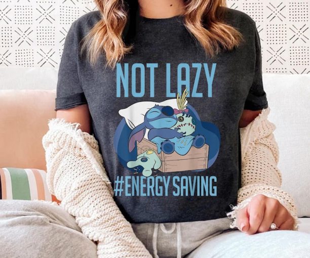 Cute Stitch Not Lady Energy Saving Shirt / Lilo & Stitch Day Jun 26th T-shirt / Walt Disney World Trip / Disneyland Outfits