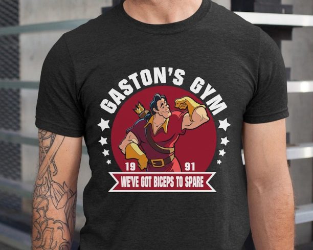 Gaston's Gym We've Got Biceps To Spare Shirt / Beauty and The Beast Disney Villains T-shirt / Walt Disney World