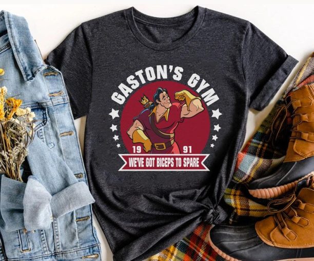 Gaston's Gym We've Got Biceps To Spare Shirt / Beauty and The Beast Disney Villains T-shirt / Walt Disney World