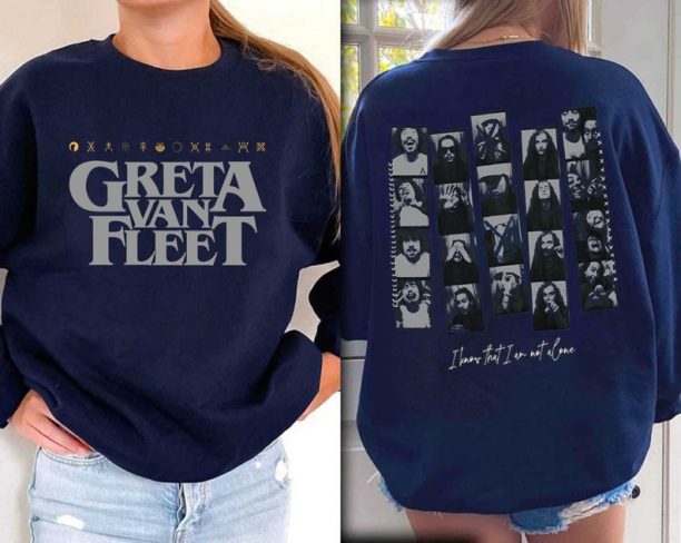 Greta Van Fleet World Tour 2023 Shirt, Vintage Greta New Album Shirt, Greta Van 2023 Tour Shirt, Dream In Gold Tour