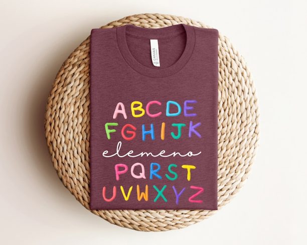 Alphabet Elemeno Shirt,Happy First Day of School Shirt,Teacher Gift,Gift for Teachers,Teacher Appreciation