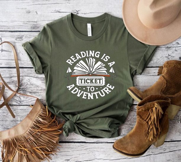 Reading Is A Ticket To Adventure Shirt,Book Tshirt,Book Gift Shirt,Book Lover Gift Shirt,Banned Books Shirt