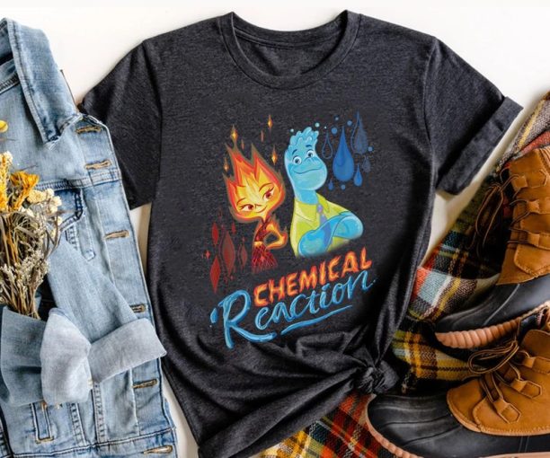 Elemental Ember and Wade Chemical Reaction Shirt / Pixar Disney Movie T-shirt / Magic Kingdom Park / Disneyland Trip