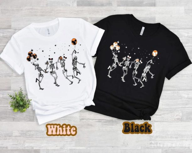 Disney Halloween Shirt, Disney Halloween Dacing Skeleton Mickey Ears T-Shirt, Disneyland Family Halloween Shirt, Funny Skeleton Shirt