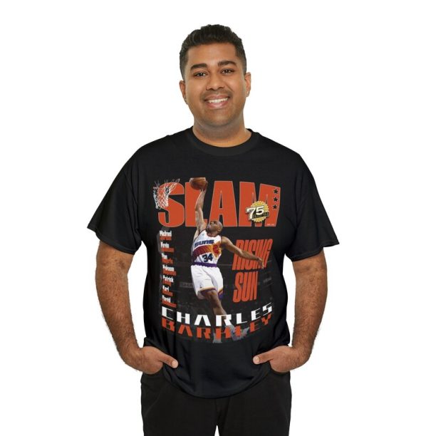 Charles Barkley Phoenix Suns NBA Slam Cover Tee Shirt