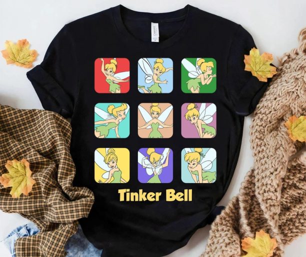 Disney Tinker Bell Moods Retro T-Shirt, Peter Pan Shirt, Disneyland Family Vacation Trip Shirt, Walt Disney World Matching Birthday Gifts