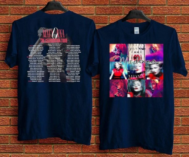 Madonna Four Decades The Celebration World Tour 2023 T-Shirt, Madonna Tour 2023 T-Shirt, Queen Of Pop Tour 2023 T-Shirt