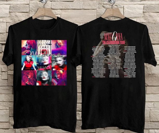 Madonna Four Decades The Celebration World Tour 2023 T-Shirt, Madonna Tour 2023 T-Shirt, Queen Of Pop Tour 2023 T-Shirt