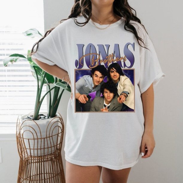 Jonas Brothers Vintage T-Shirt, Jonas Five Albums One Night Tour Shirt, Jonas Brothers 2023 Tour Shirt, Jonas 90's Tee, Comfort Colors Shirt