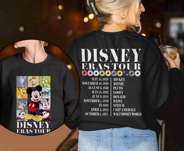 Vintage Mickey Eras Tour Shirt | Mickey And Friends Shirt | Retro Chip And Dale Concert Music Shirt | Stitch Eras Tour Shirt