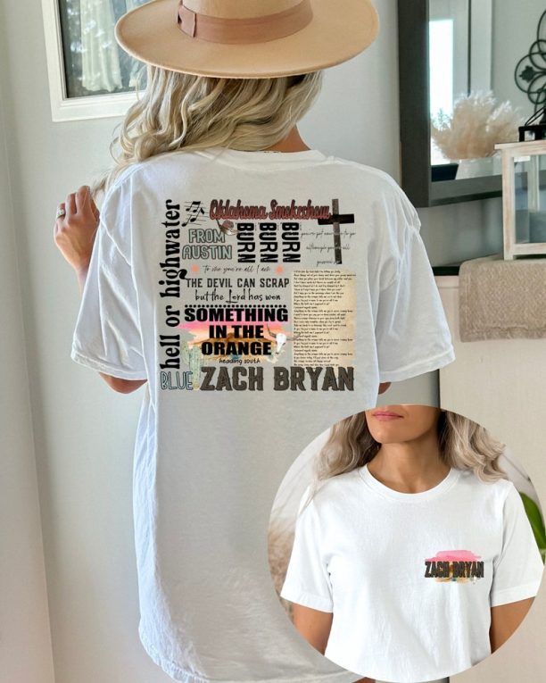 American Heartbreak Album Cover Printed Front And Back Shirt, Zach Bryan 90s Rap Hoodie, Zach Bryan Album Merch