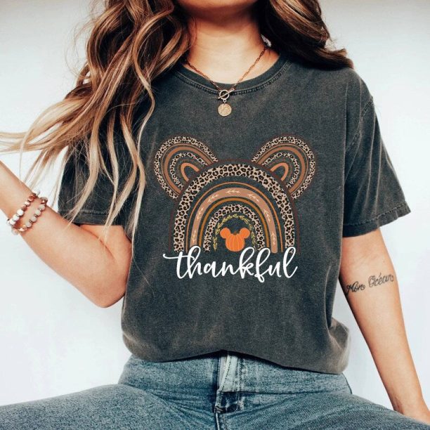 Mickey Mouse Thanksgiving Comfort Colors® Shirt, Mickey Fall Shirt, Pumpkin Mickey, Disney Autumn Shirt