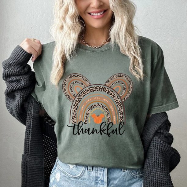 Mickey Mouse Thanksgiving Comfort Colors® Shirt, Mickey Fall Shirt, Pumpkin Mickey, Disney Autumn Shirt