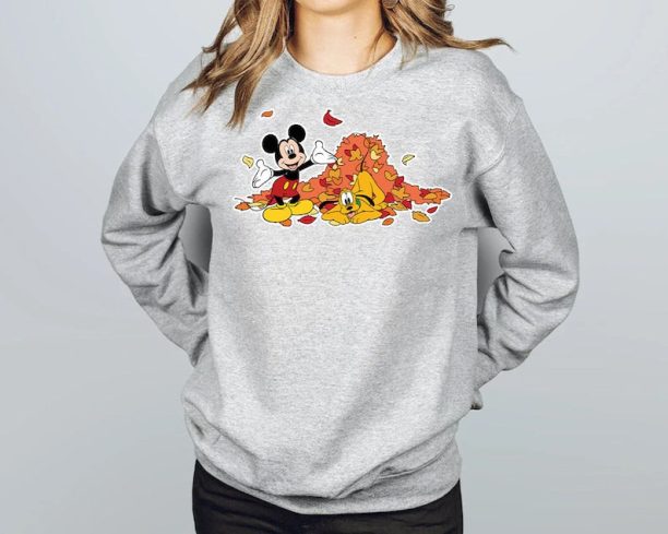 Mickey Pluto Fall Season Sweatshirt, Thanksgiving Preparations Mickey Pluto Sweater, Customizable Disney Fall Tee