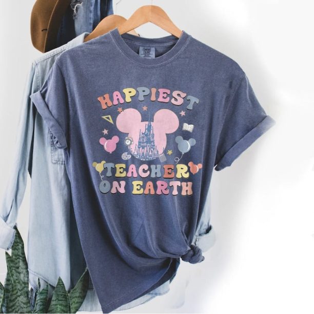 Happiest Teacher On Earth Comfort Colors® Shirt, Mickey Teacher Shirt, Teacher Appreciation Gift, Disney Teacher Tee