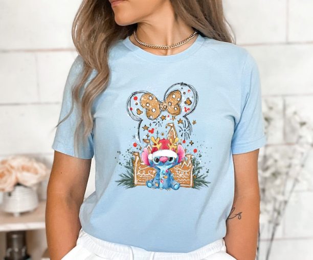 Stitch Christmas Shirt, Merry Christmas Shirt, Christmas Castle Shirt, Disney Christmas Trip Shirt, Mickey Christmas Shirt