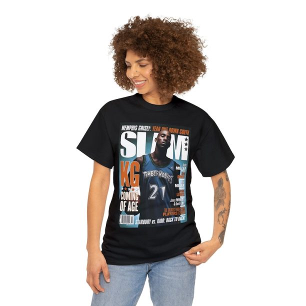 Kevin Garnett Minnesota Timberwolves NBA Slam Cover Tee Shirt