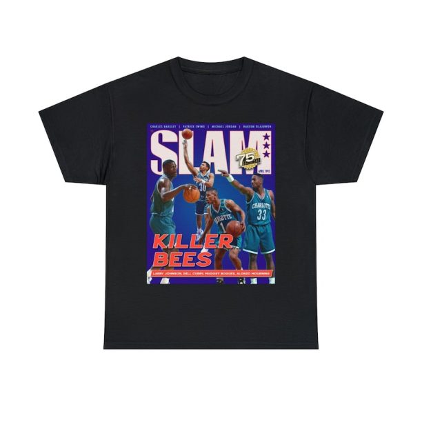 Charlotte Hornets Killer Bees NBA Slam Cover Tee Shirt