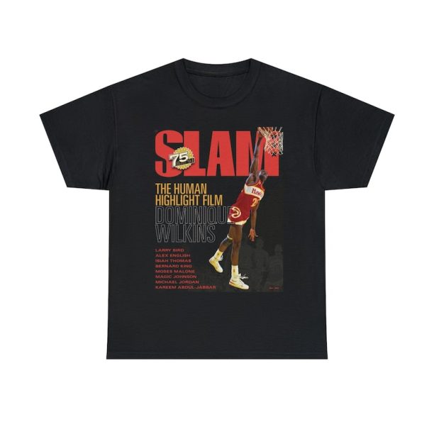 Dominique Wilkins Atlanta Hawks NBA Slam Cover Tee Shirt