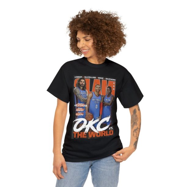 Russell Westbrook Oklahoma City Thunder NBA Slam Cover Tee Shirt