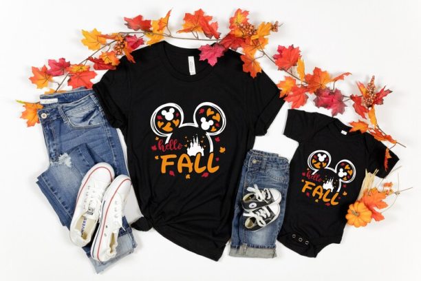 Hello Fall Disney Thanksgiving Tee, Disney Thanksgiving Shirt, Hello Fall Shirt, Thanksgiving Gifts Tee