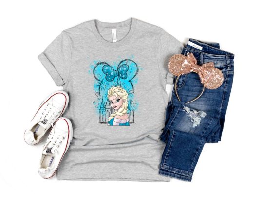 Disney Princess Elsa Shirt, Frozen Elsa Shirt, Disney Castle Elsa Shirt, Frozen Magic Kingdom Shirt, Let It Go Shirt