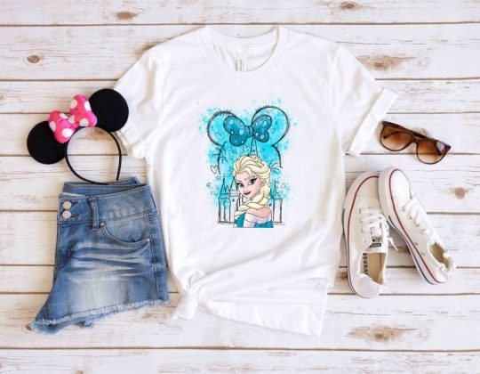 Disney Princess Elsa Shirt, Frozen Elsa Shirt, Disney Castle Elsa Shirt, Frozen Magic Kingdom Shirt, Let It Go Shirt