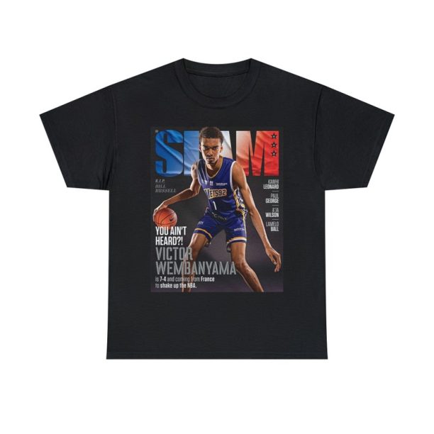 Victor Wembanyama San Antonio Spurs NBA Slam Cover Tee Shirt