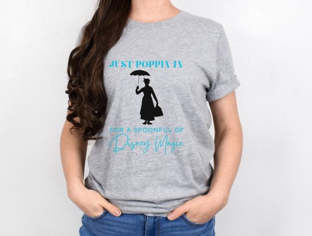 Mary Poppins Disney Magic Just Poppin In Shirt Mary Poppins Shirt, Disney Shirts For Women, Mary Poppins Shirt