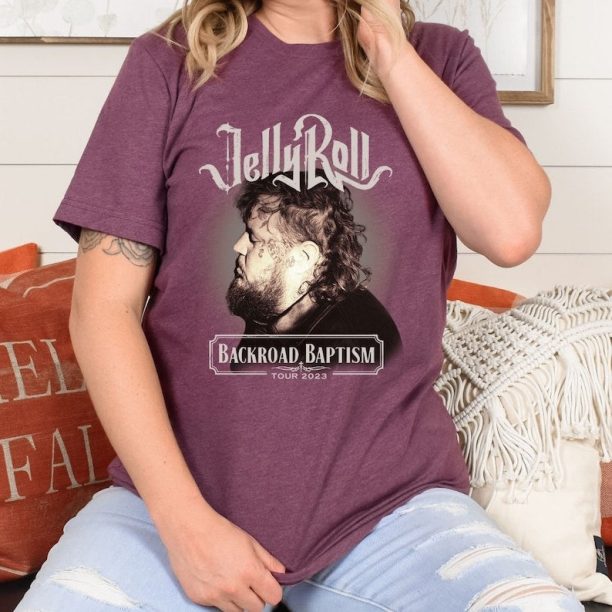 Jelly Roll 2023 Tour Shirt, Jelly Roll Backroad Baptism 2023 Tour Shirt, Jelly Roll Concert 2023 Gift For Fan, Music 2023 Tour Shirt